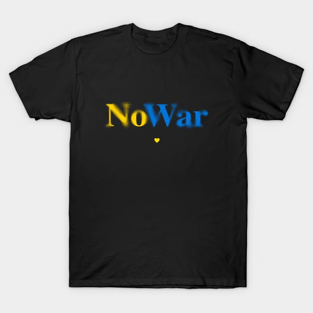 Ukraine Support No War Promote Peace T-Shirt by Vity